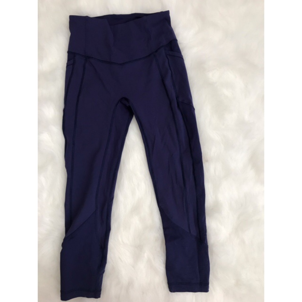 navy lululemon 3/4 leggings